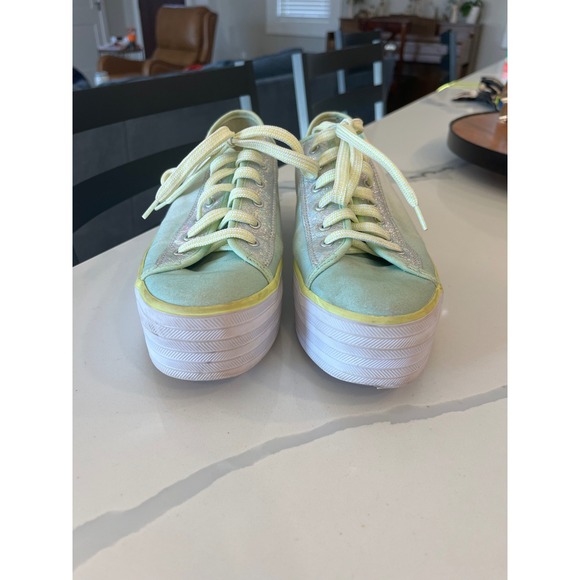 Keds Triple Up Fade Canvas platform sneaker Mint Green Size 9 - Picture 7 of 9